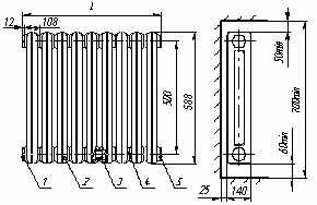 Схема радиатора МС-140M